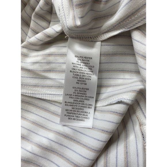 Danielle Bernstein Midi Slip Dress 20W 2X Plus Size Women's Striped Front-Slit - Picture 9 of 10